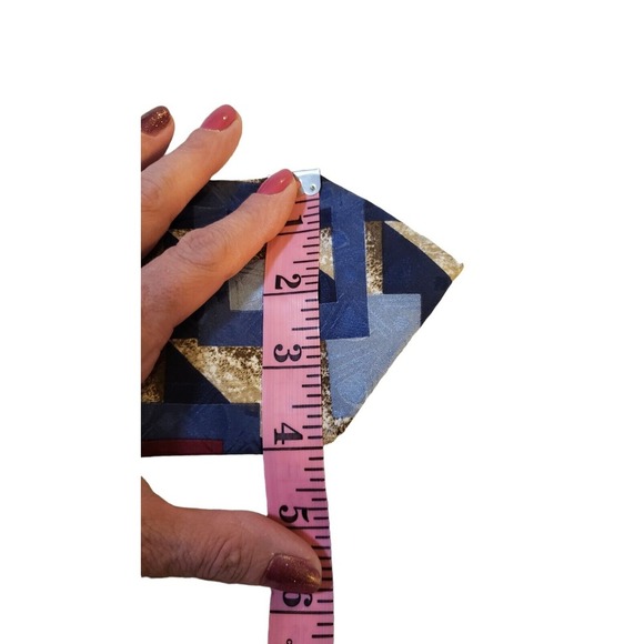 Erreuno Milano Milan Italy 100% Imported Silk Tie Italian‎ Blue/Red/Gold Necktie - Picture 12 of 14